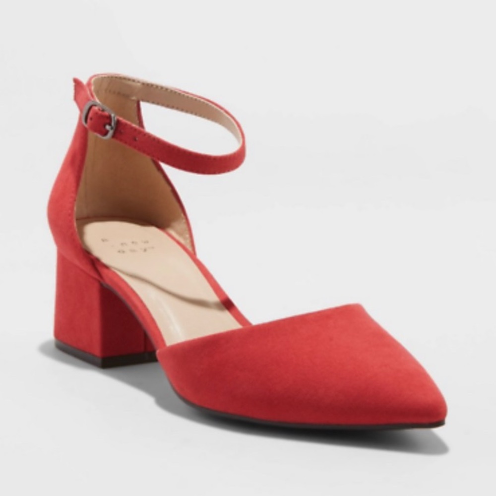 A New Day Natalia Pointed Toe Block Heeled Pumps